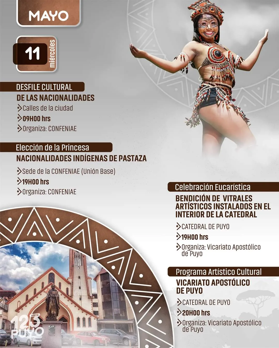 Lee más sobre el artículo Agenda de fiestas por los 123 años de fundación de Puyo.