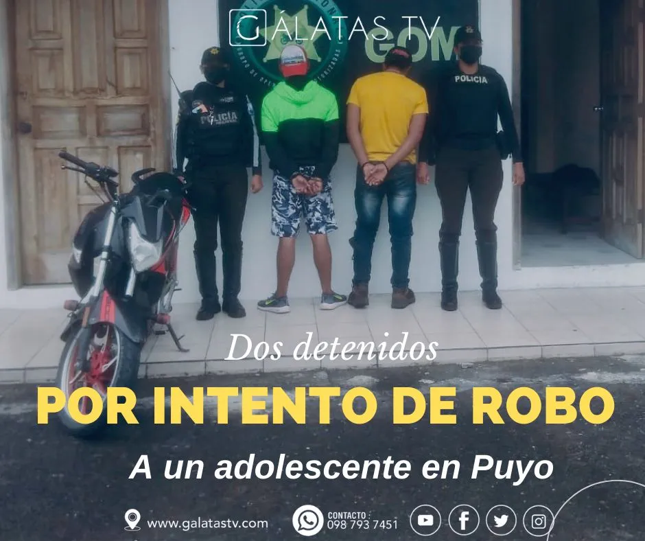 Lee más sobre el artículo Policía detuvo a dos sujetos por presunto delito de robo a un adolescente en Puyo.