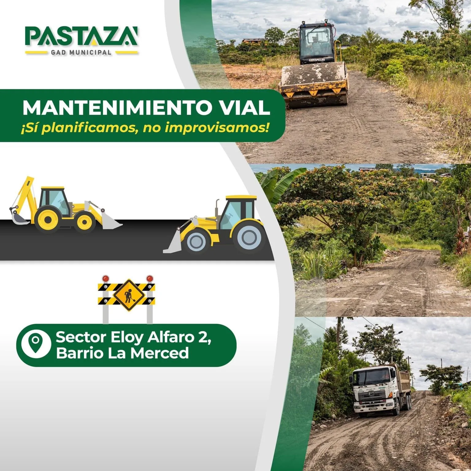 Lee más sobre el artículo Municipio del Cantón Pastaza realiza mantenimiento vial.