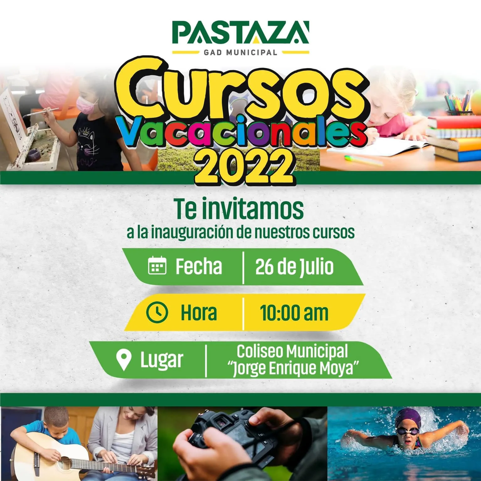 Lee más sobre el artículo Inauguración de cursos vacacionales 2022