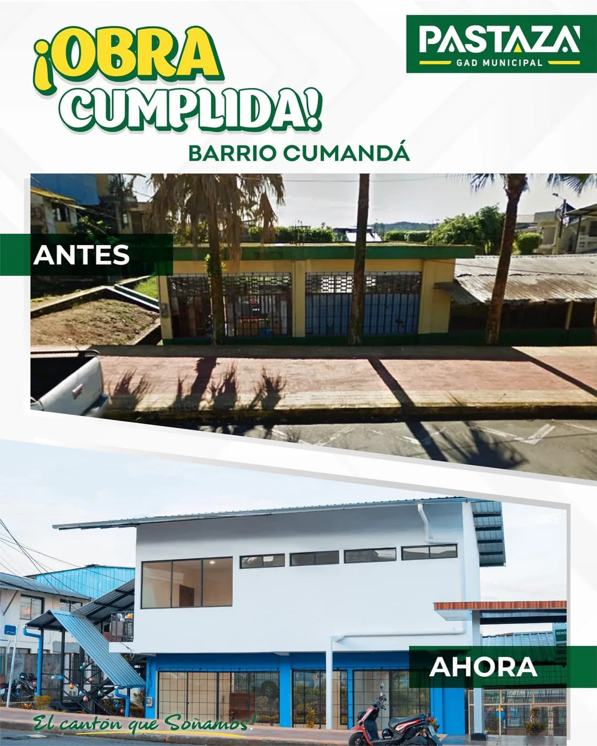 Lee más sobre el artículo Municipio de Cantón Pastaza entregó obra en el barrio Cumandá.