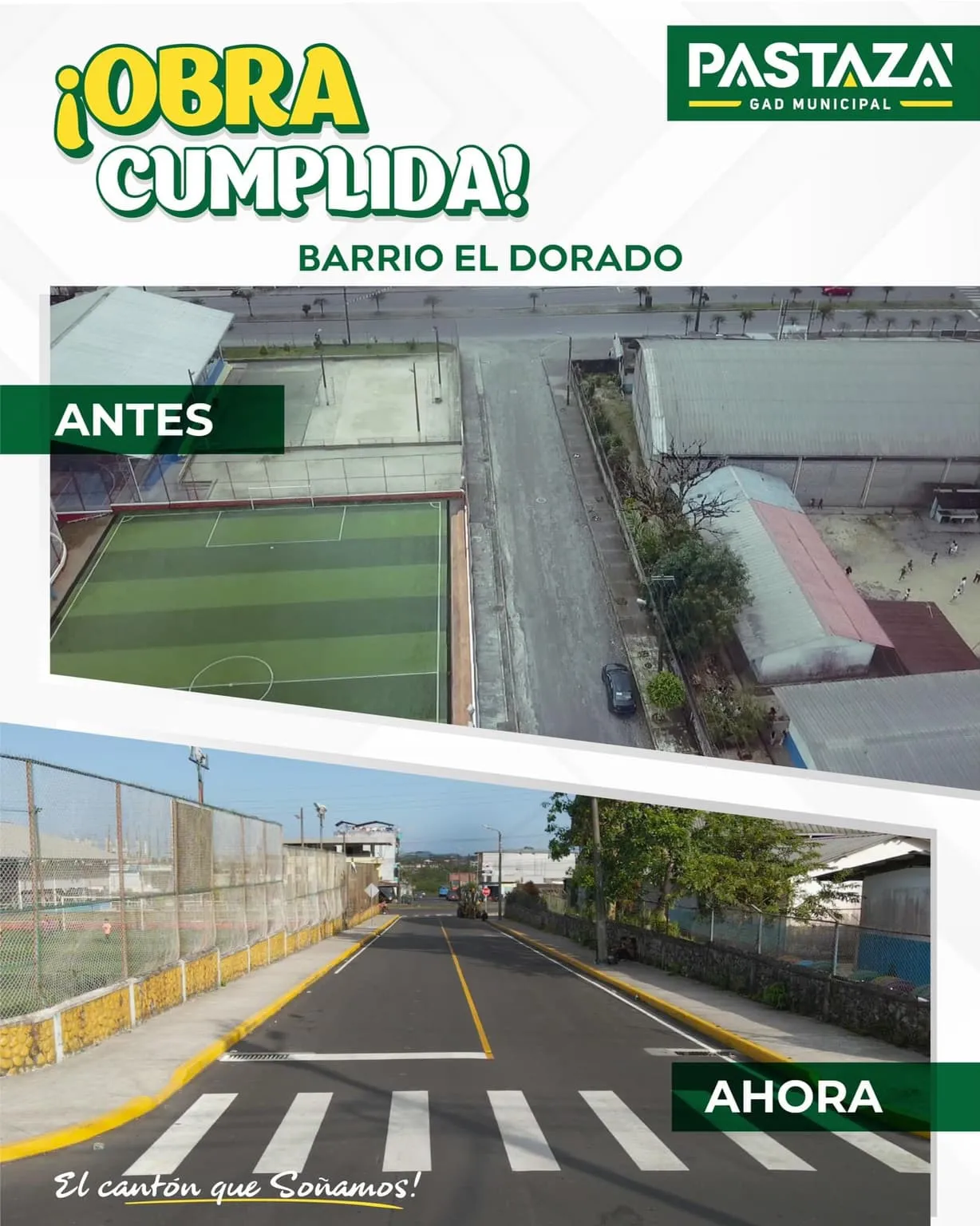 Lee más sobre el artículo Barrio el Dorado en Puyo cuenta con más  calles asfaltadas.