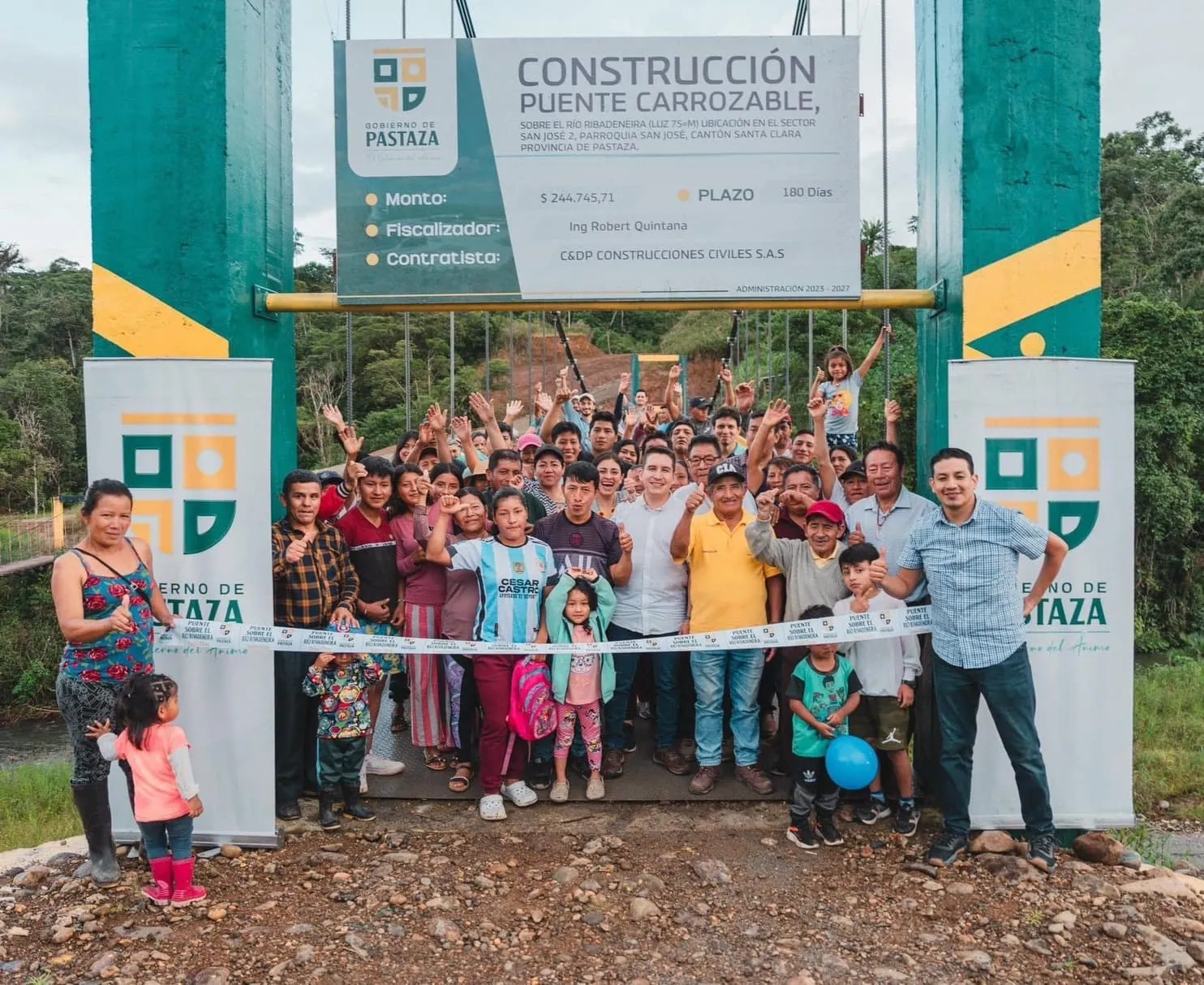 Lee más sobre el artículo Prefectura de Pastaza entregó Puente carrozable.