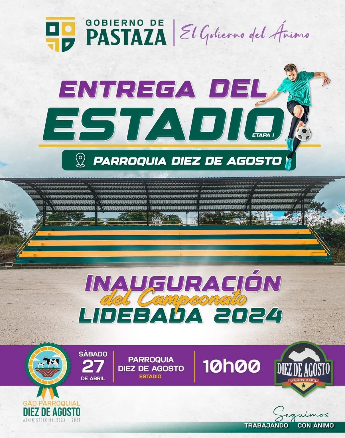 Lee más sobre el artículo Prefectura de Pastaza entregará obra deportiva.