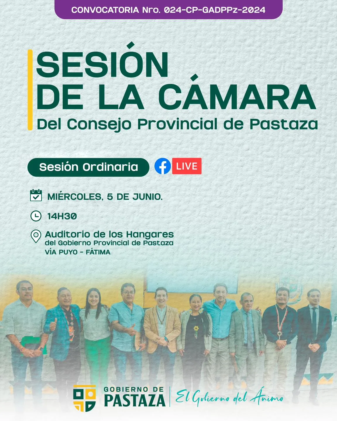 Lee más sobre el artículo Transmisión de la sesión de la Cámara del Consejo Provincial de Pastaza.