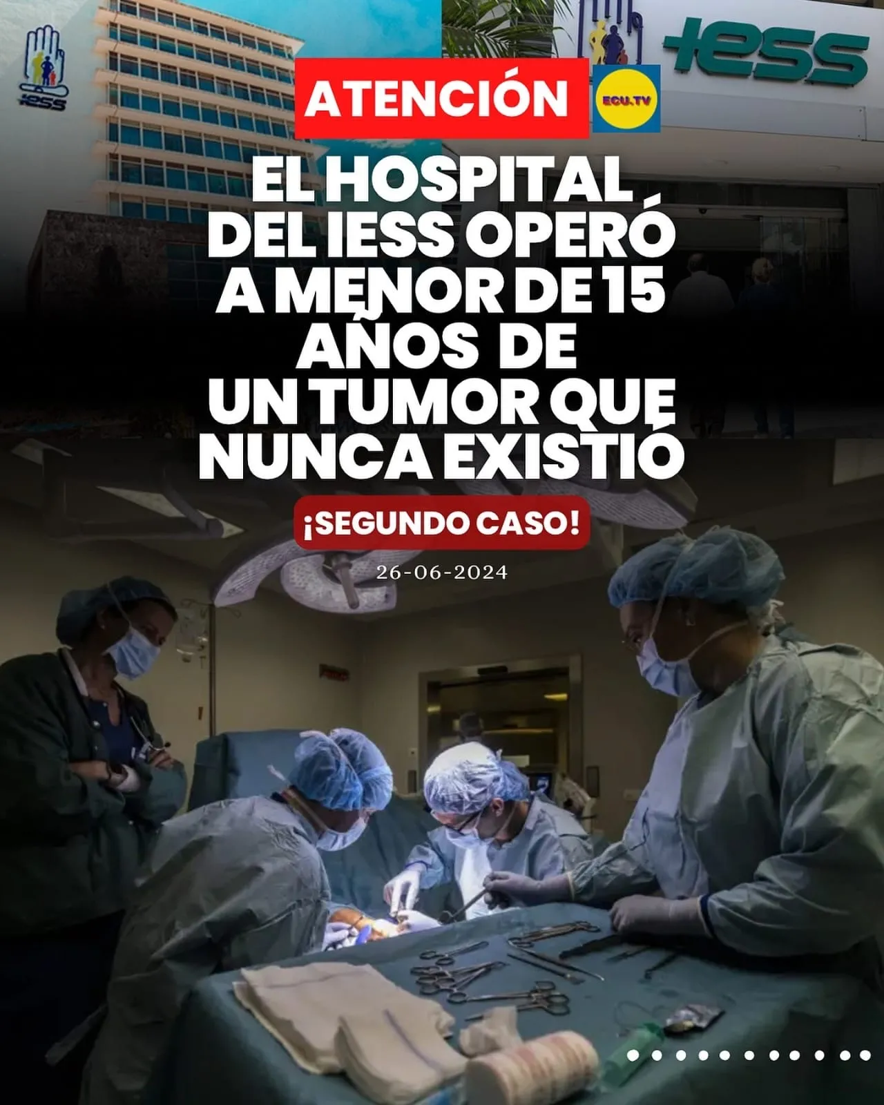 Lee más sobre el artículo Hospital del IESS operó a un menor de 15 años de un tumor que nunca existió.
