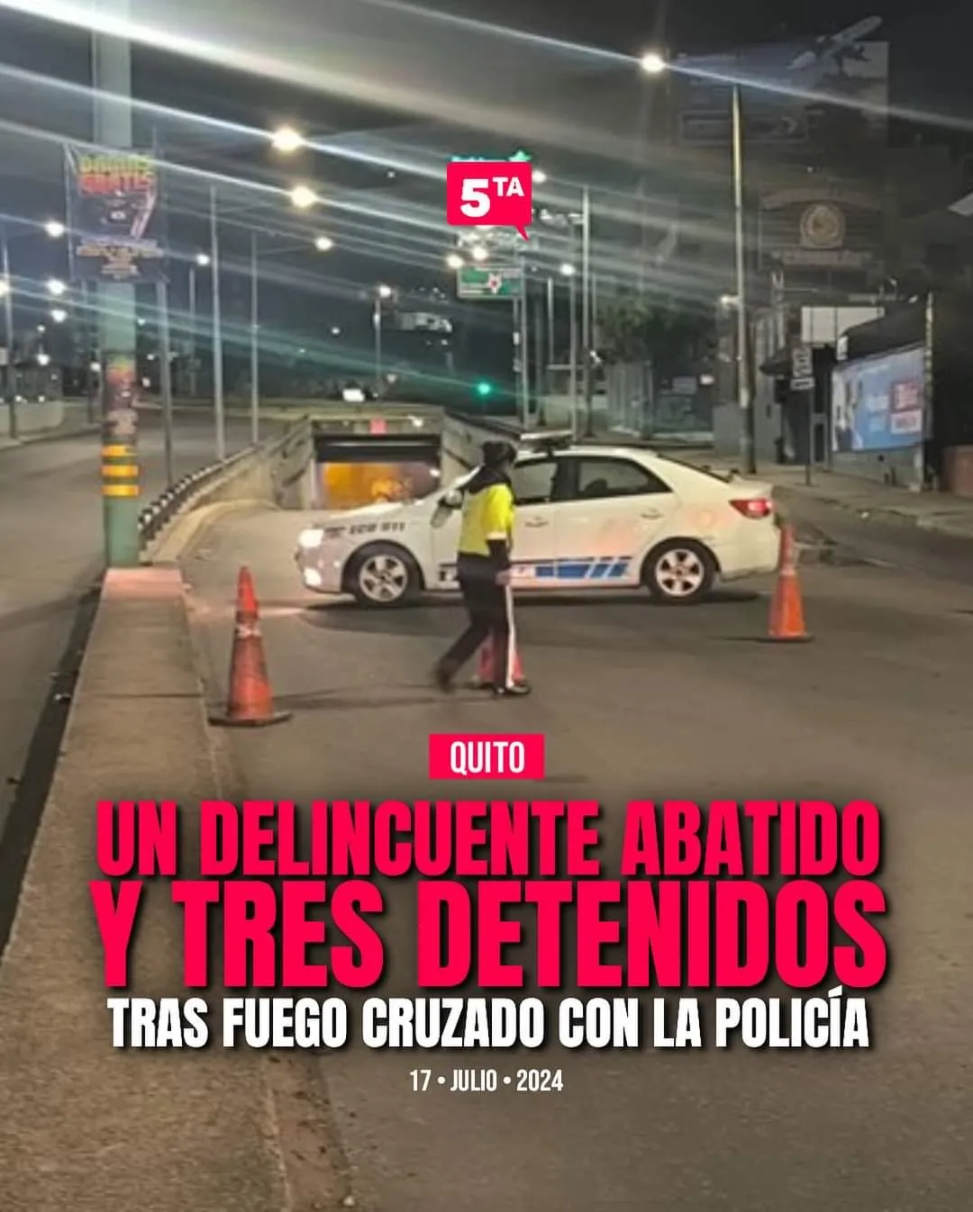 Lee más sobre el artículo Policía y delincuentes se enfrentaron en Quito.