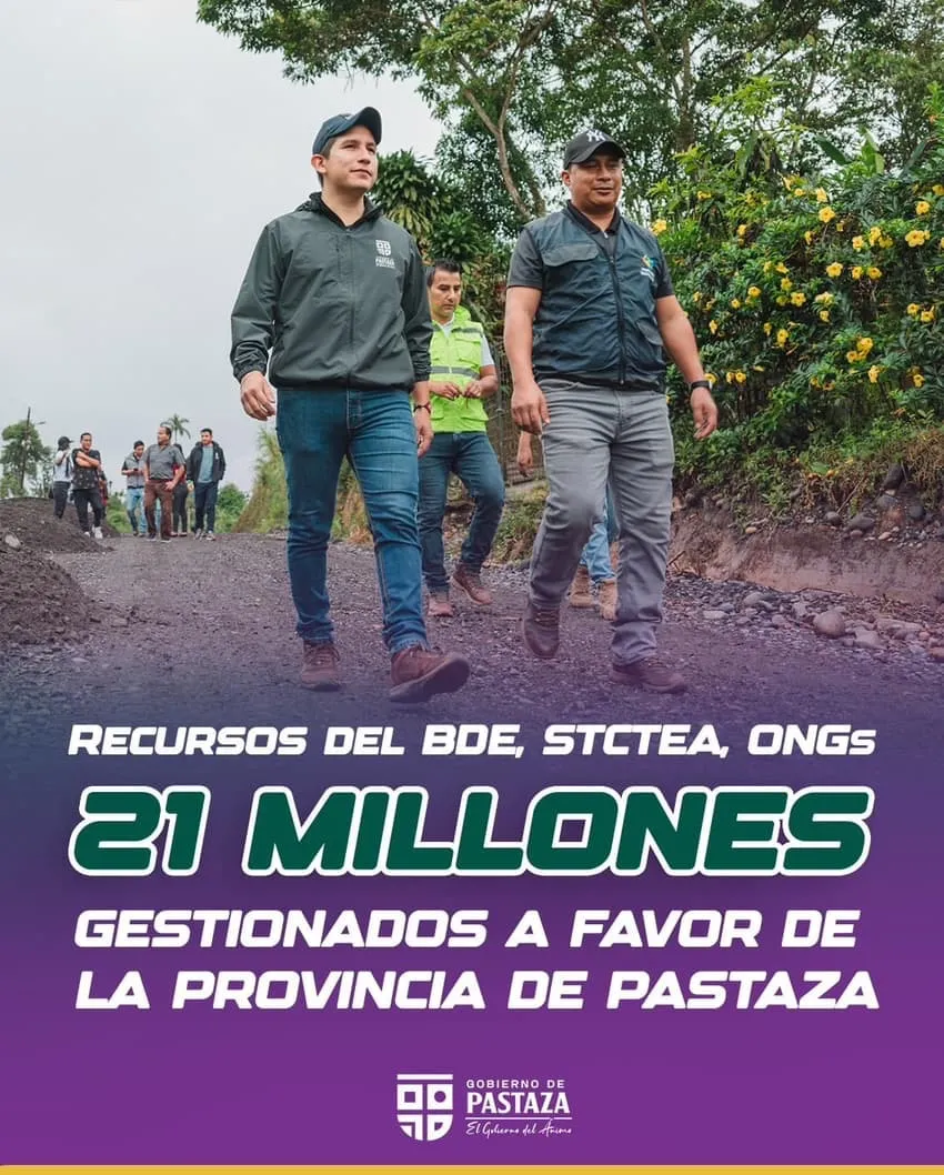 Lee más sobre el artículo ¡Buenas noticias Pastaza!. Recursos gestionados a favor de nuestra gente.