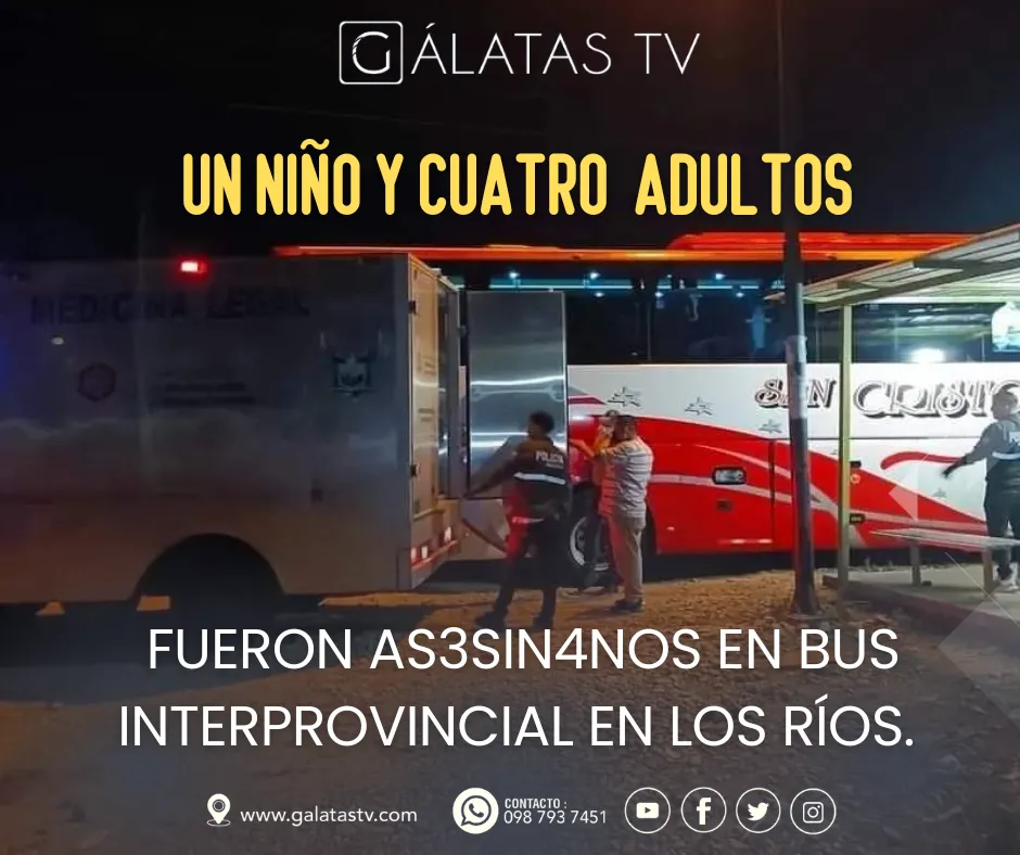Lee más sobre el artículo Un niño y cuatro adultos fueron asesinados en un bus  en Ecuador.