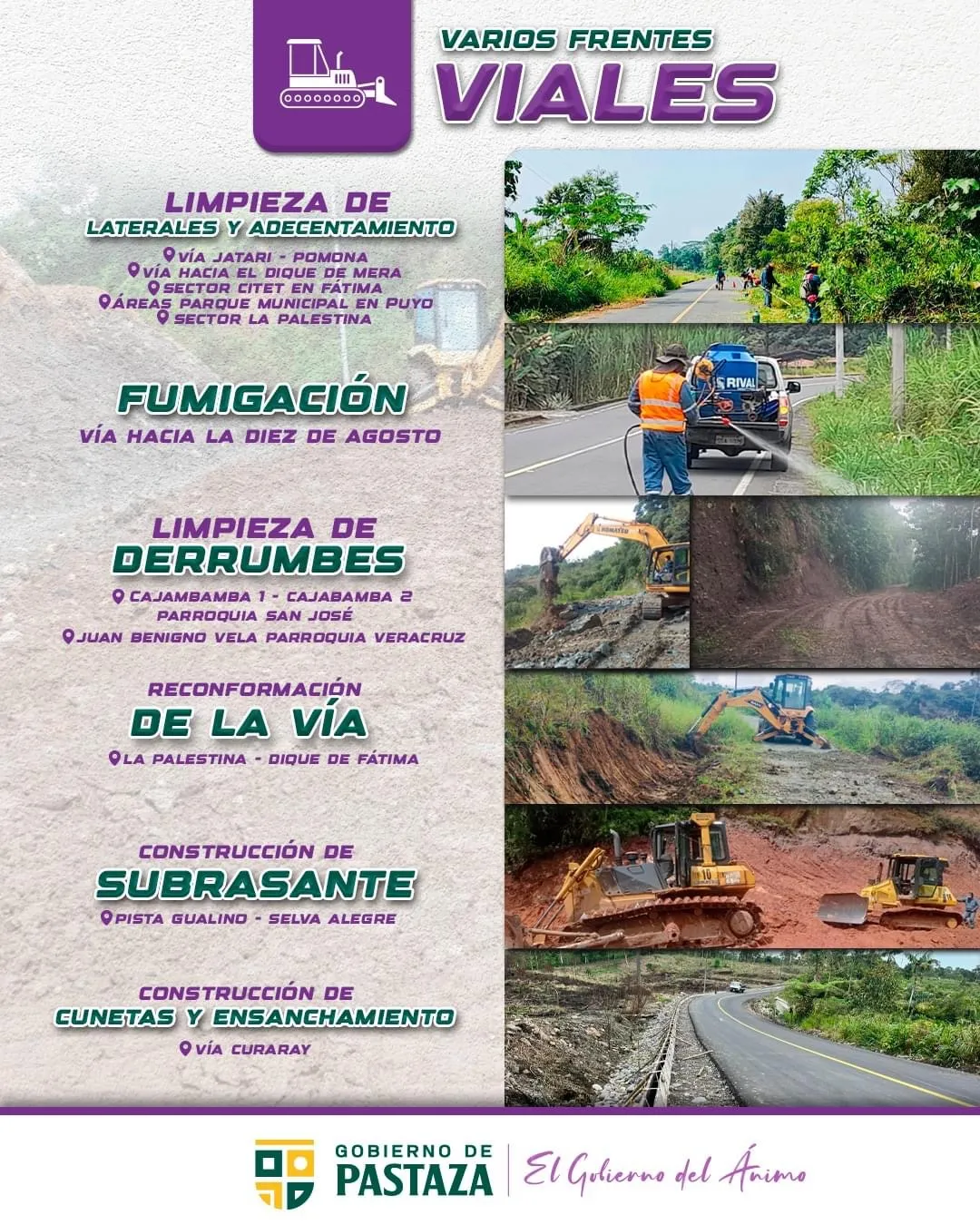 Lee más sobre el artículo Prefectura de Pastaza trabaja en obras de vialidad.