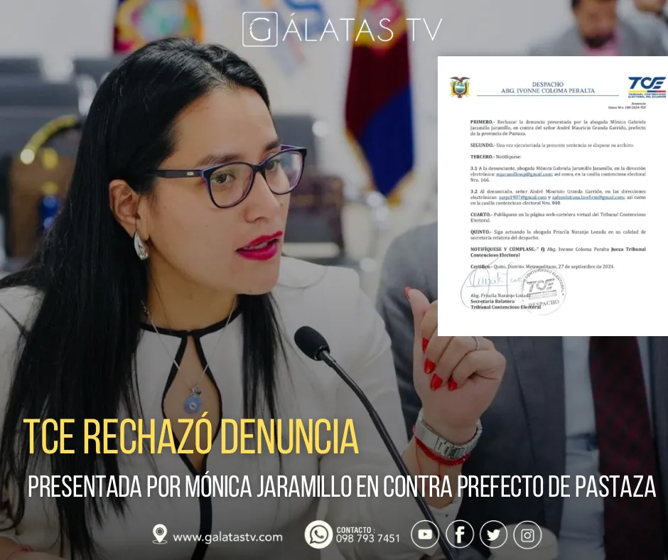 Lee más sobre el artículo Tribunal Contencioso rechazó denuncia de Mónica Jaramillo en contra de prefecto Granda.