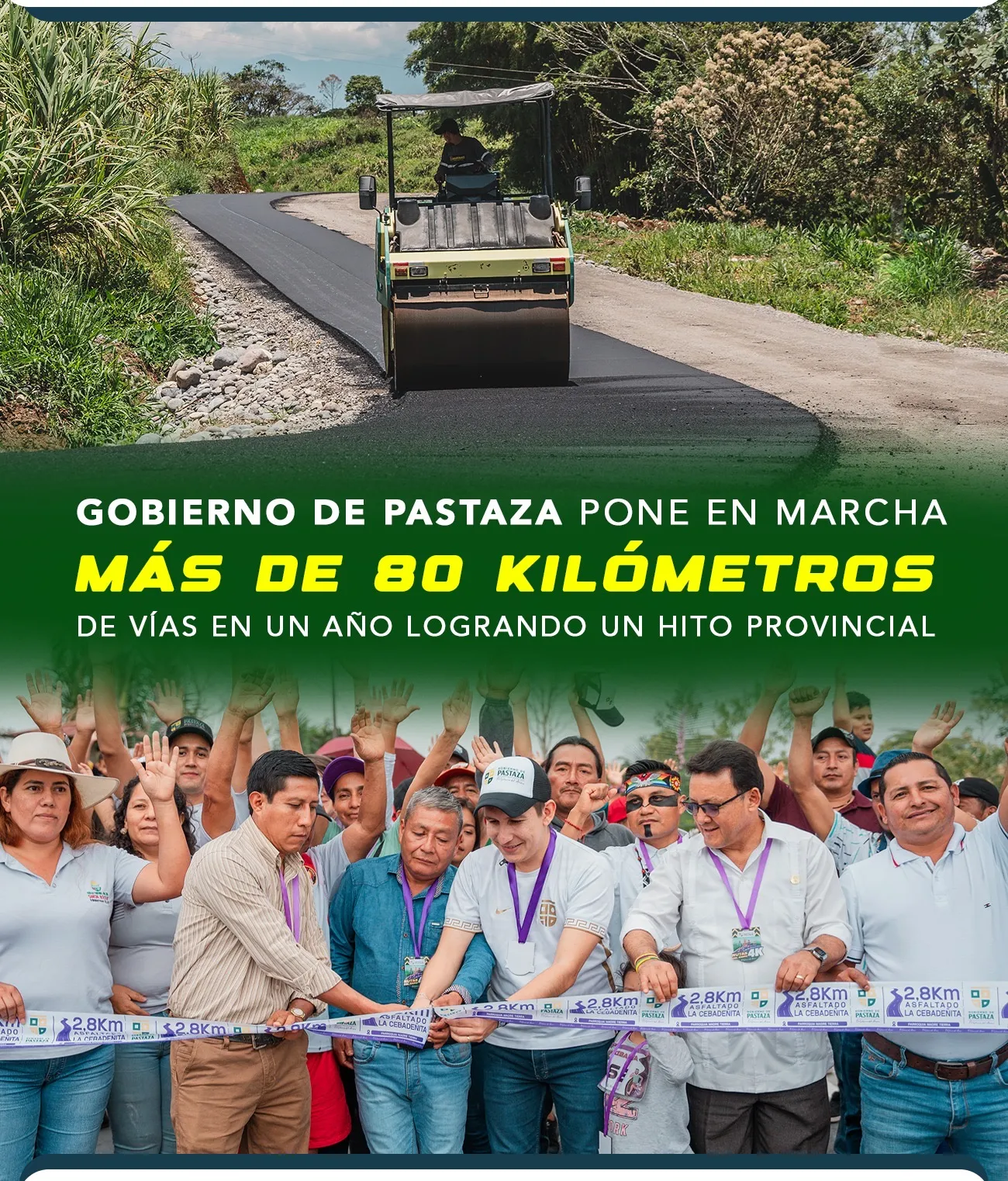 Lee más sobre el artículo 87,8 Km de vías realiza Prefectura de Pastaza.
