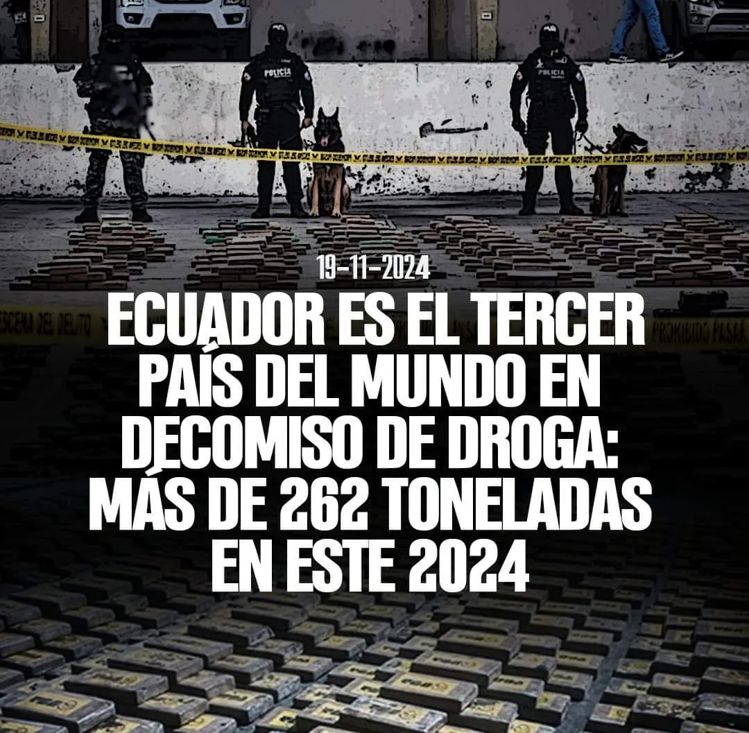 Lee más sobre el artículo Ecuador en el top 3 de decomiso de droga.