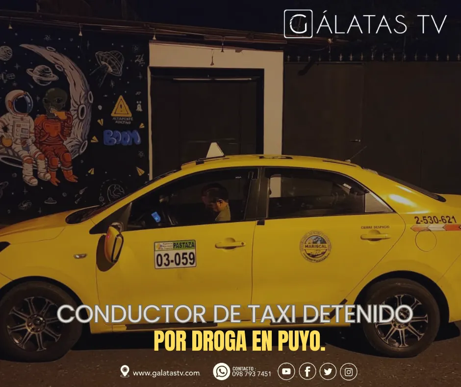Lee más sobre el artículo Conductor de taxi detenido por droga en Puyo. 