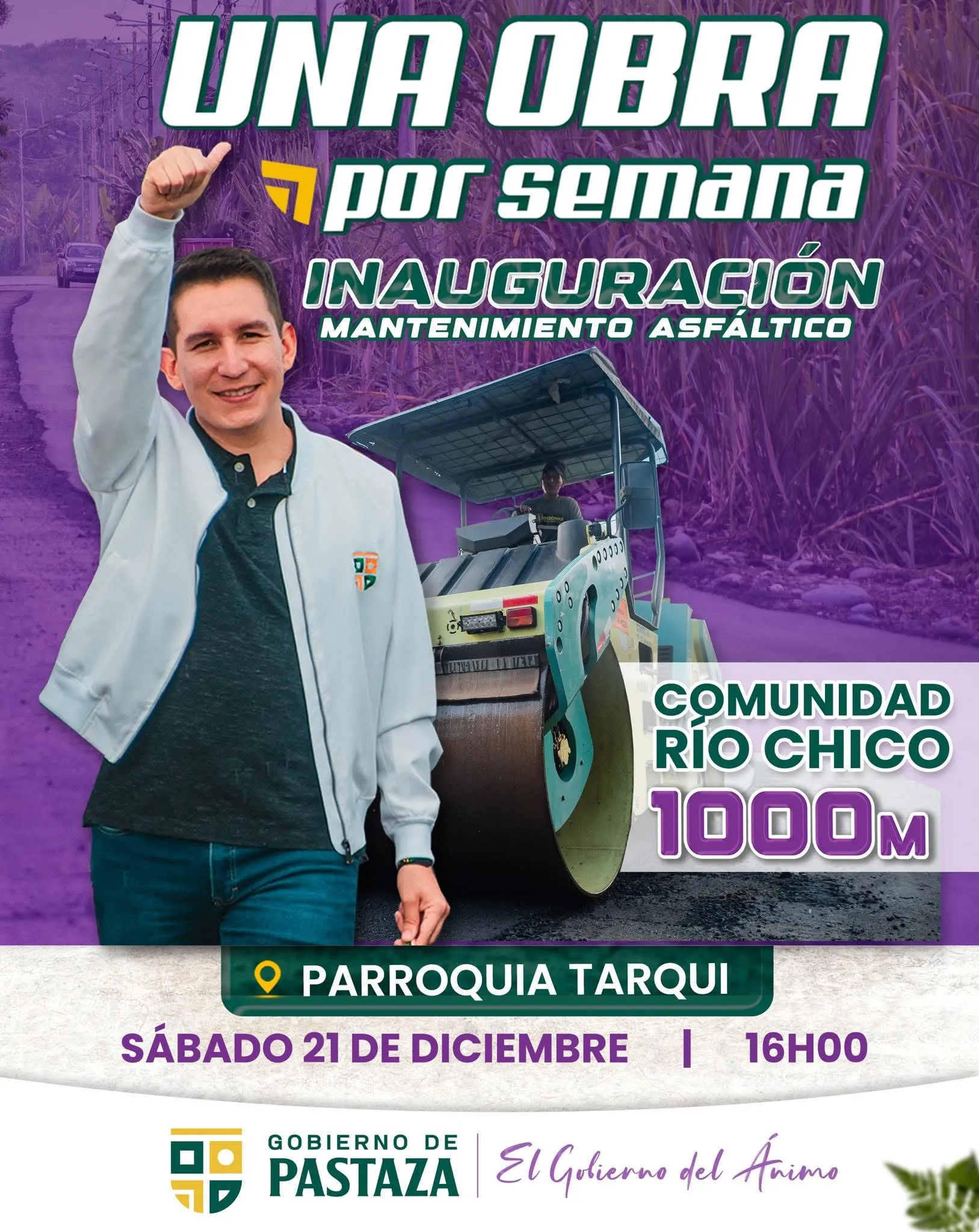 Lee más sobre el artículo Prefectura de Pastaza entregará mantenimiento asfáltico en Río Chico.