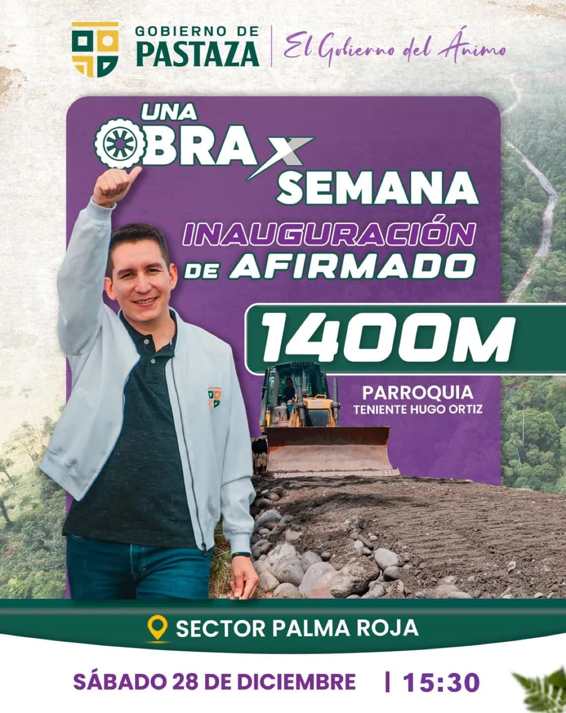 Lee más sobre el artículo Prefectura de Pastaza entrega anillo vial en Teniente Hugo Ortiz.