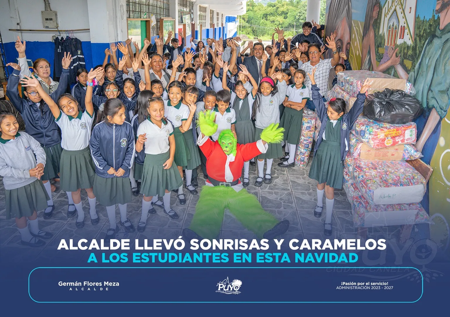Lee más sobre el artículo ALCALDE LLEVÓ SONRISAS Y CARAMELOS A LOS ESTUDIANTES EN ESTA NAVIDAD.
