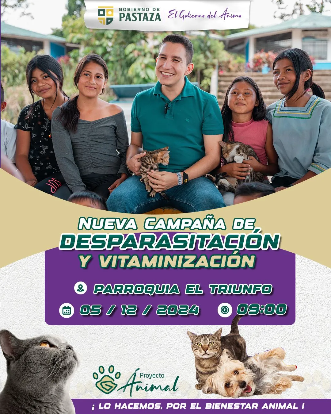 Lee más sobre el artículo Bienestar Animal Atención Parroquia El Triunfo.