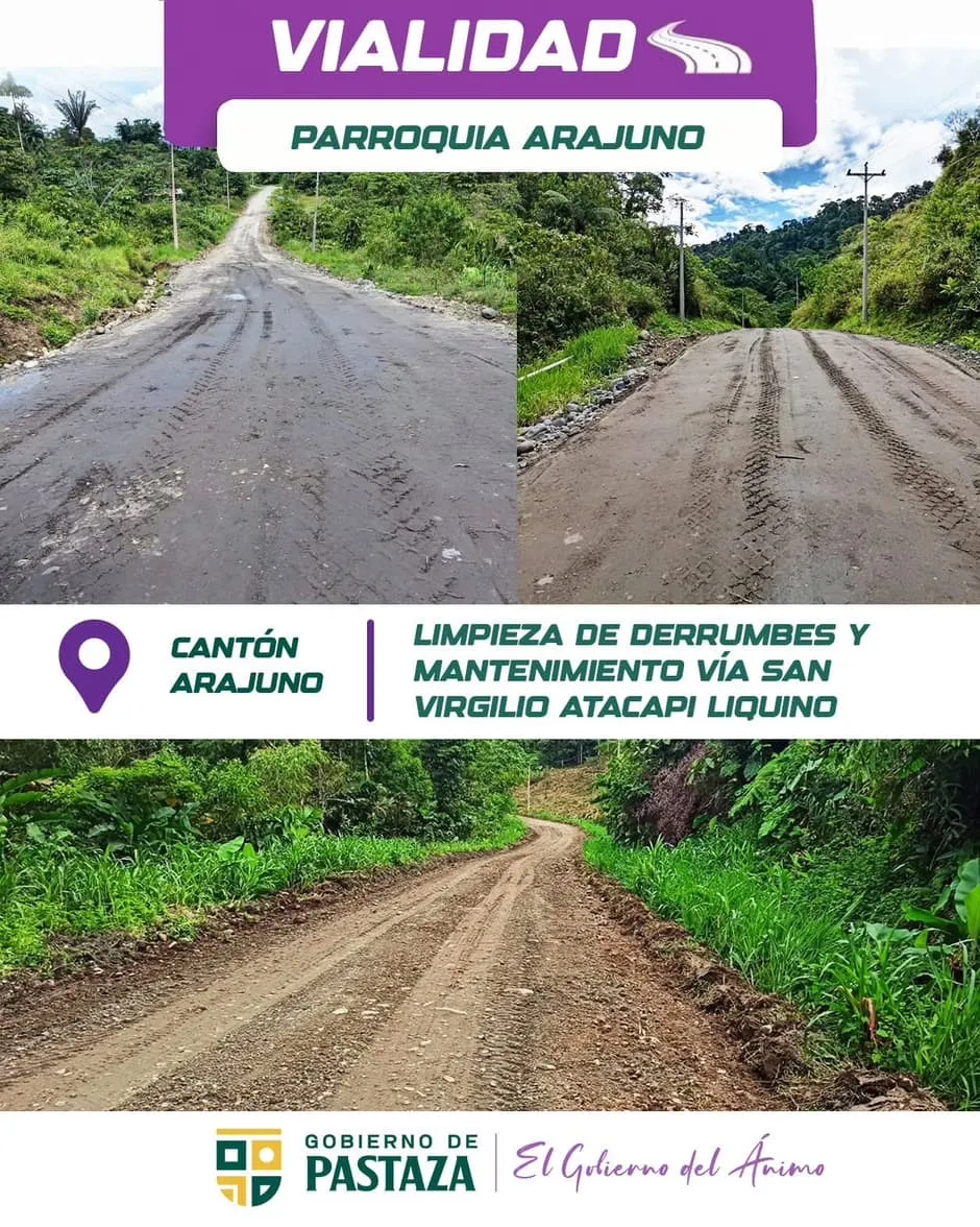 Lee más sobre el artículo Mantenimiento vial en sectores de Arajuno.