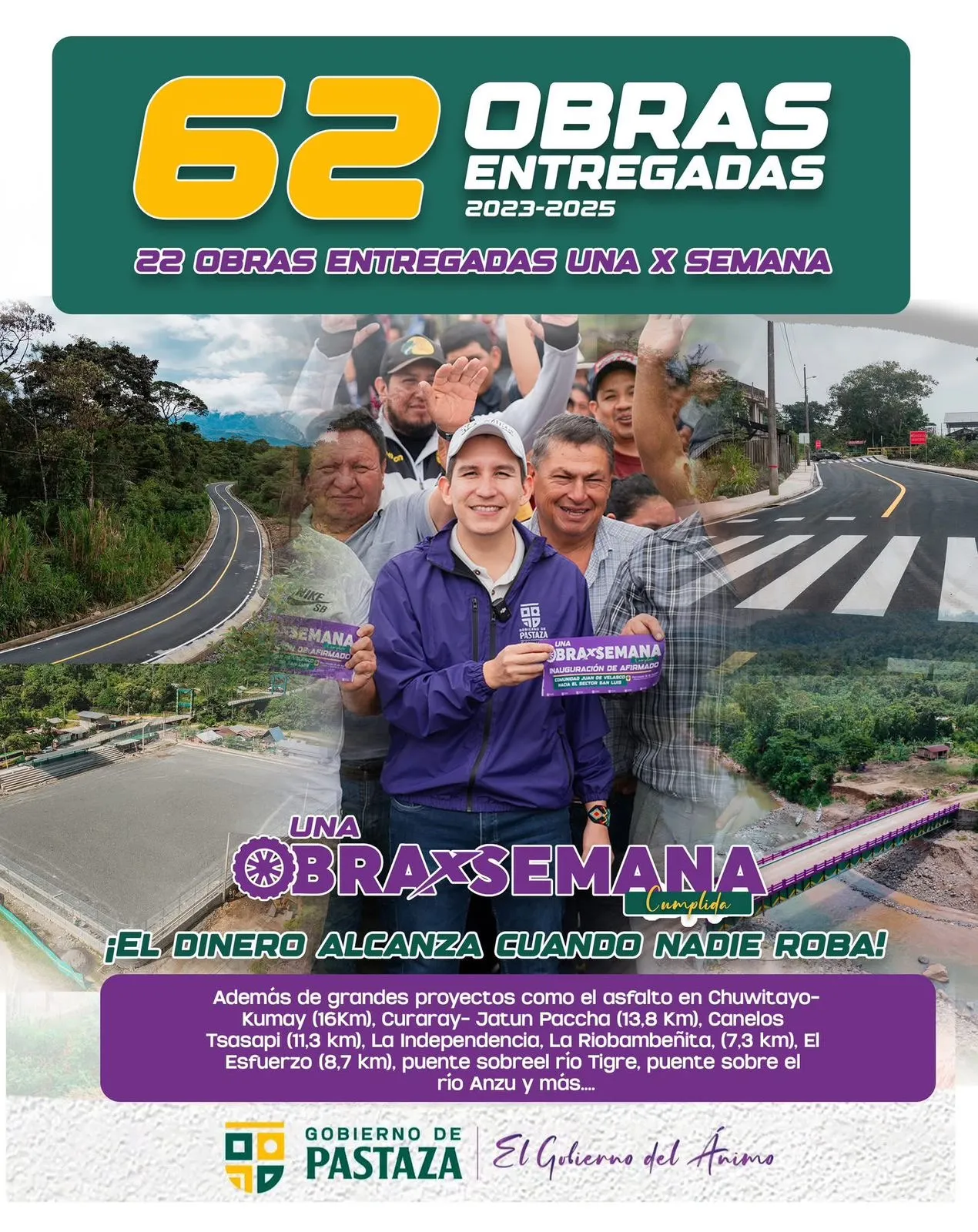 Lee más sobre el artículo Obras entregadas por Prefectura de Pastaza.