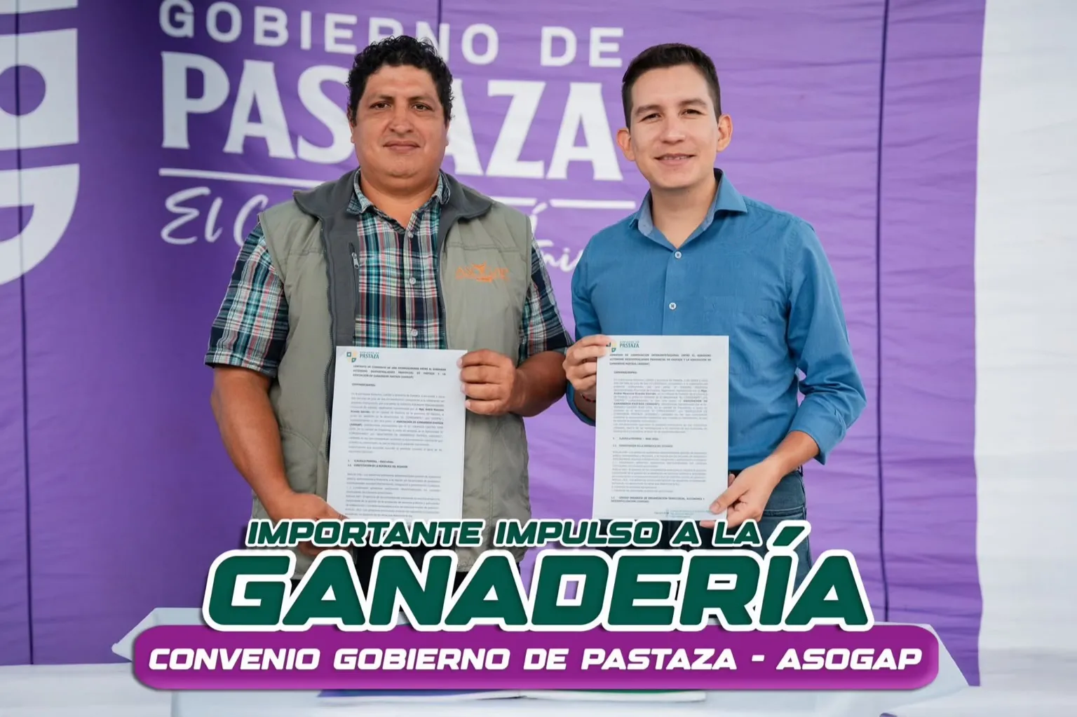 Lee más sobre el artículo Prefectura de Pastaza firma convenio con ASOGAP.