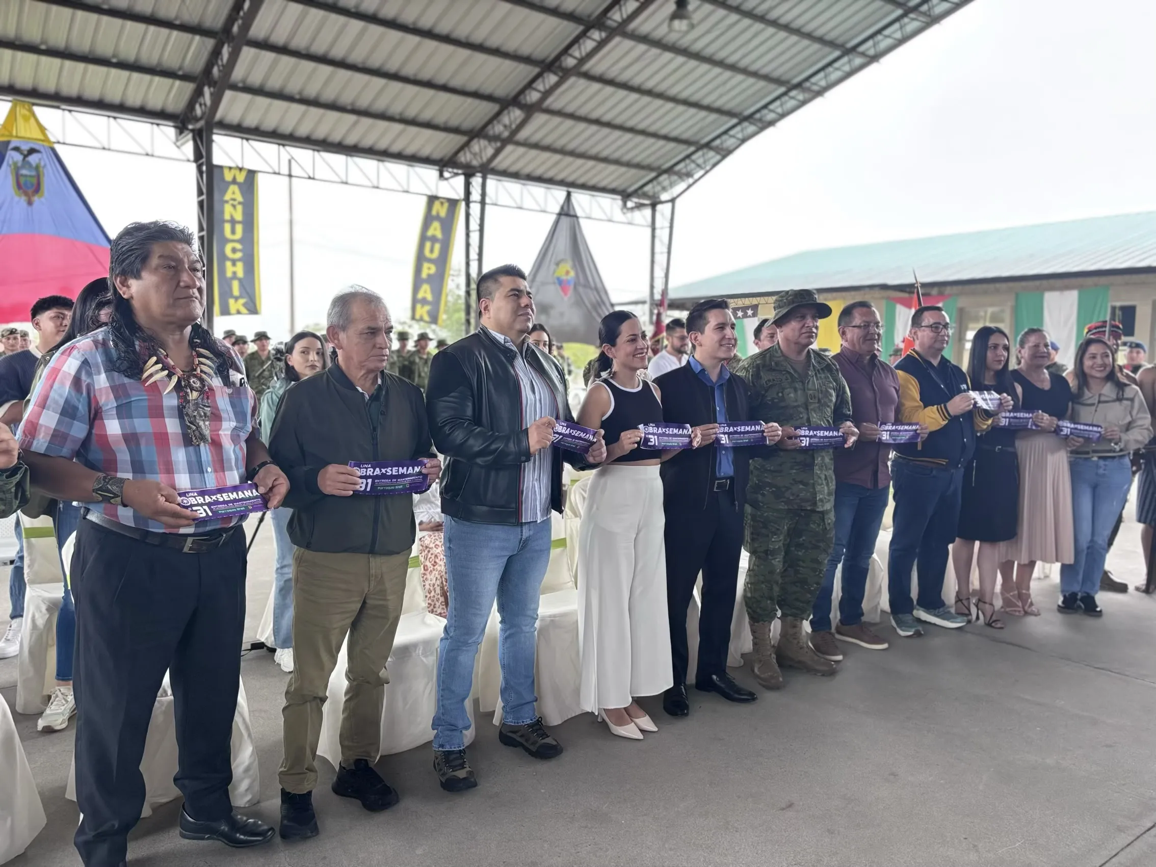 Lee más sobre el artículo Nota video. Brigada Selva 17 Pastaza recibió obra de Prefectura de Pastaza.