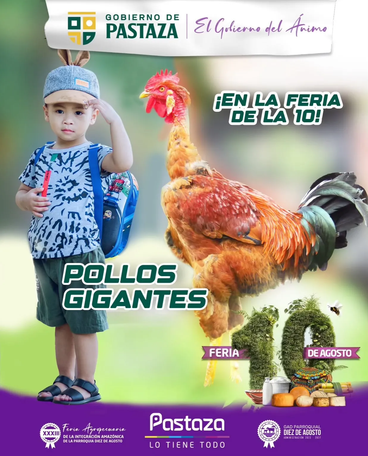 Lee más sobre el artículo Pollos gigantes en la feria de la 10.