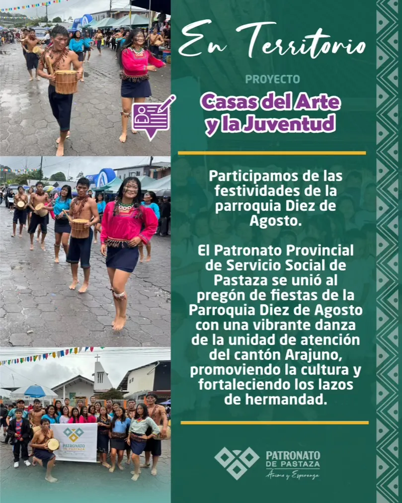 Lee más sobre el artículo Patronato de Pastaza se sumó al pregón de la 10.