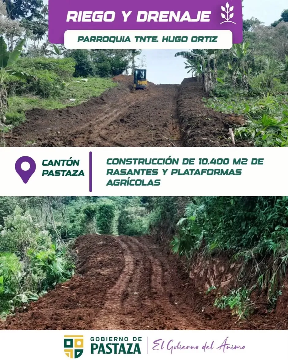 Lee más sobre el artículo Riego y Drenaje para Teniente Hugo Ortiz por Prefectura de Pastaza.