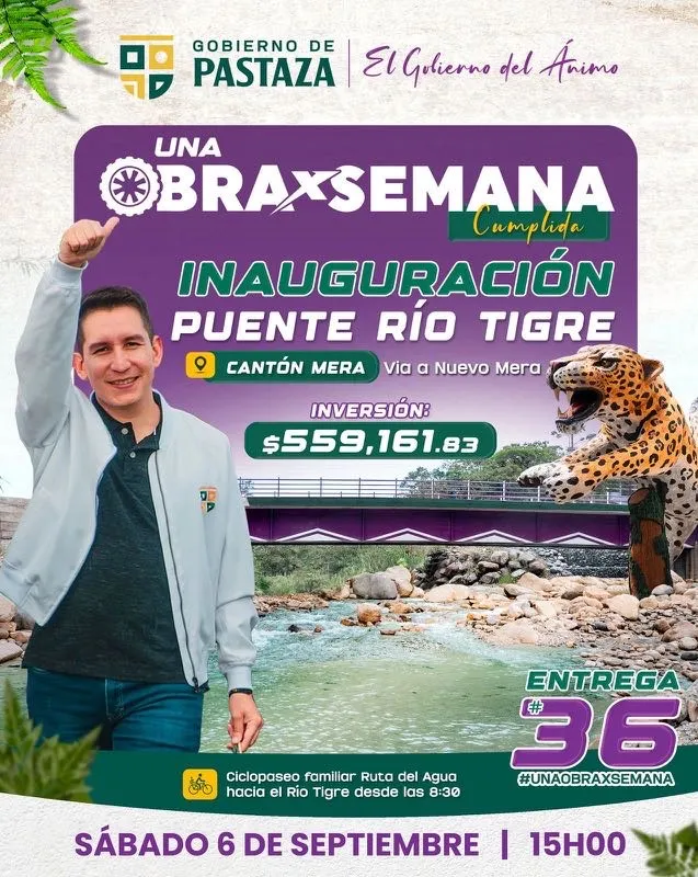 Lee más sobre el artículo Inauguración puente sobre río Tigre.
