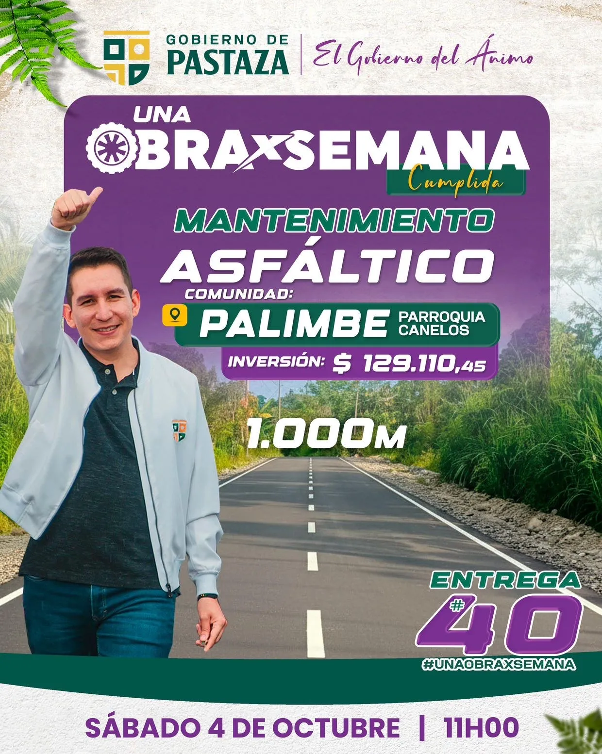Lee más sobre el artículo En Palimbe se entrega obra 40