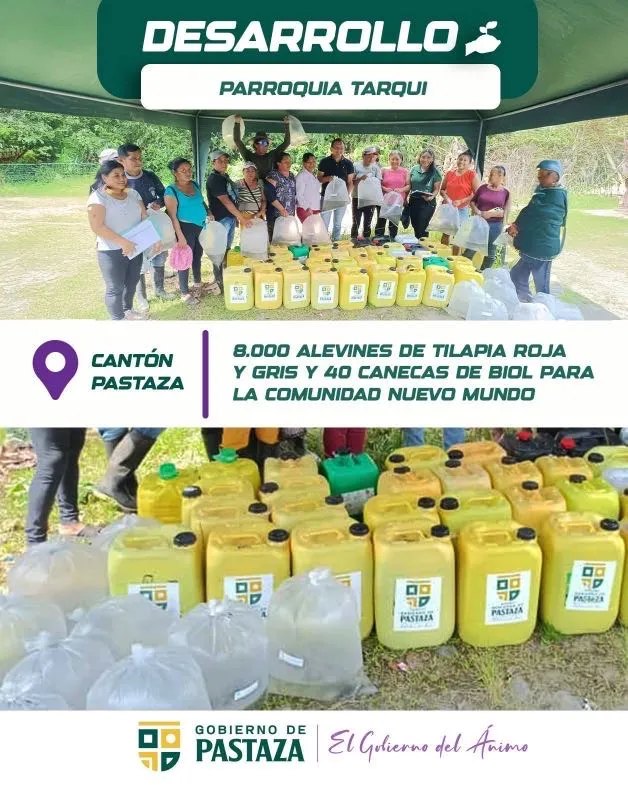 Lee más sobre el artículo Prefectura de Pastaza entregó 8 mil alevines.