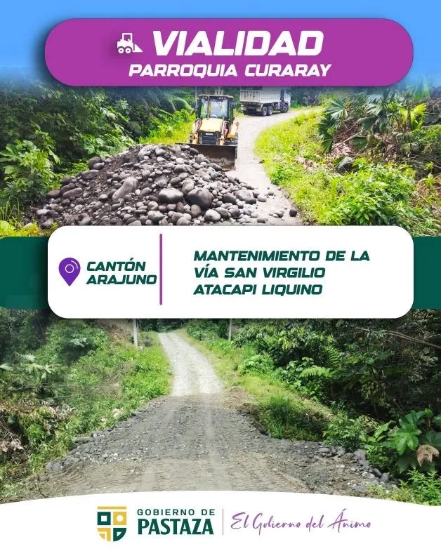 Lee más sobre el artículo Mantenimiento vial San Virgilio, Atacapi, Liquino
