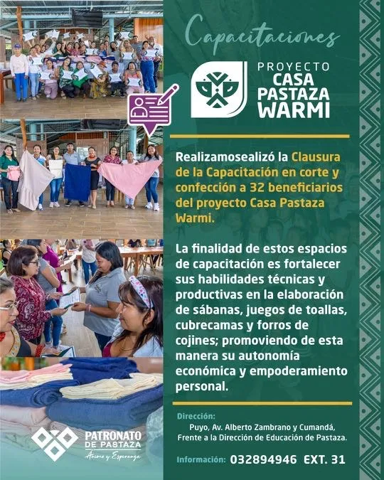 Lee más sobre el artículo Clausura de capacitación en corte y confección.