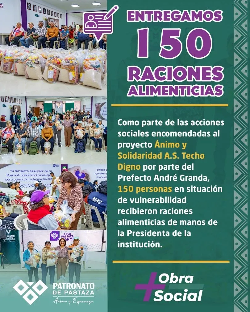 Lee más sobre el artículo Entrega de raciones alimenticias
