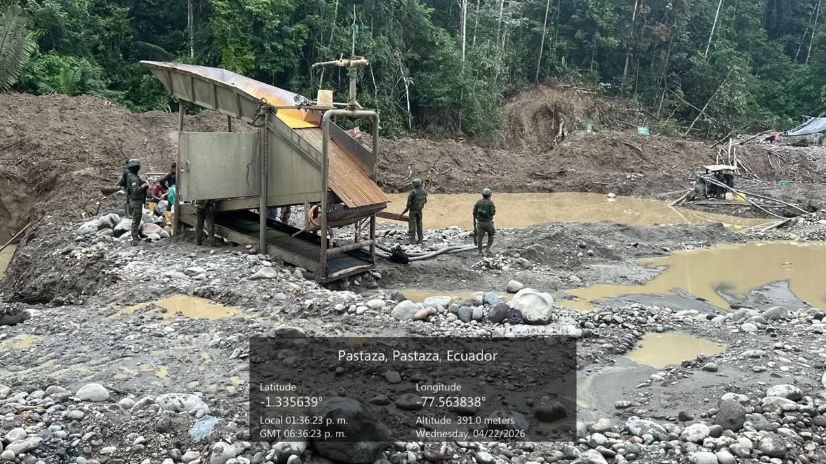 Lee más sobre el artículo Operativo militar contra minería ilegal en Pastaza.